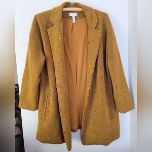 Nordstrom Leith Shacket cardigan goldenrod